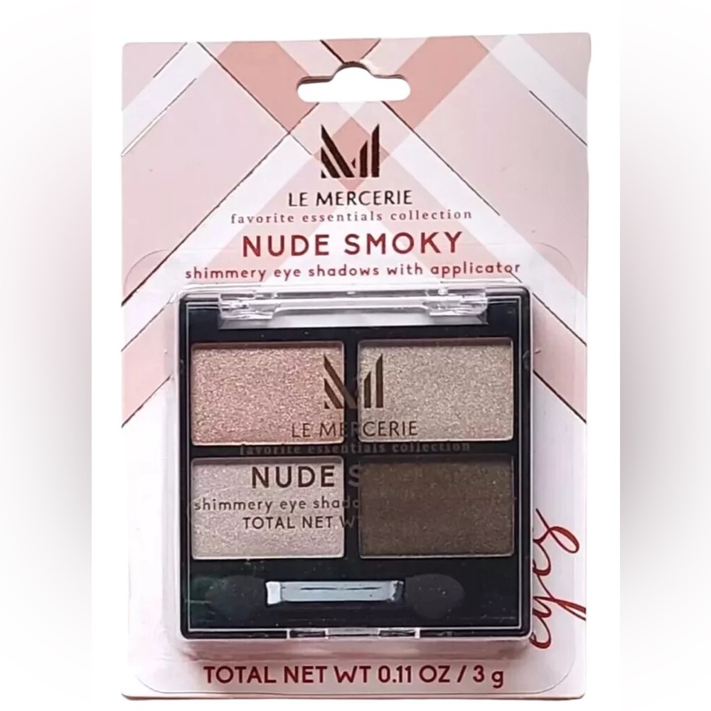 Le Mercerie Nude Smoky Shimmery Eye Shadow Quad Favorite Essentials Collection.
